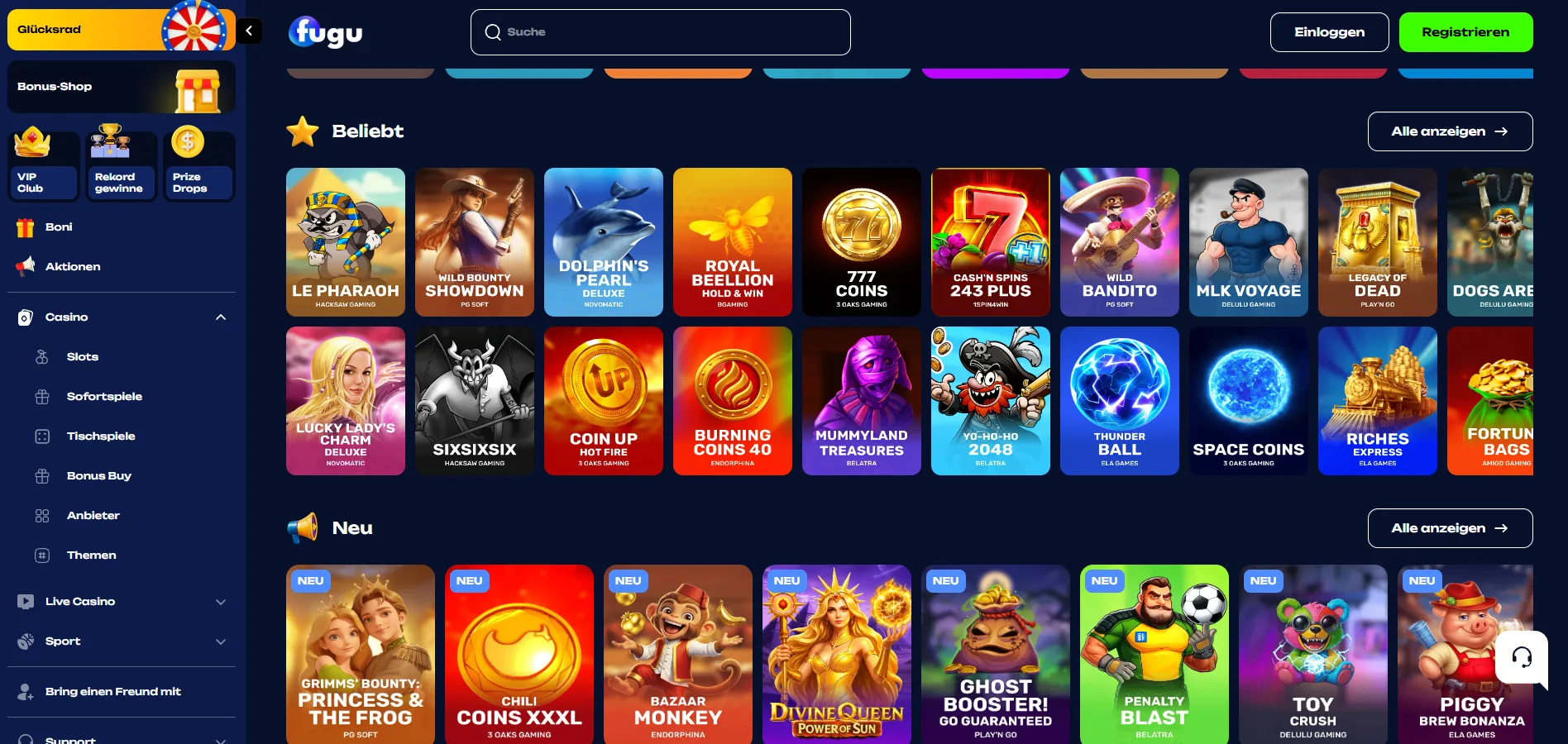 Fugu Casino Spiele